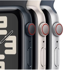 ساعت هوشمند اپل مدل SE 2023 Aluminum Case 40mm دارای قابلیت های قابلیت مکالمه از طریق بلوتوث بند سیلیکون