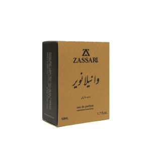 ادوپرفیوم زنانه ضاصاری مدل وانیلا نویر با رایحه گرم و تلخ حجم 50 میلی‌لیتر