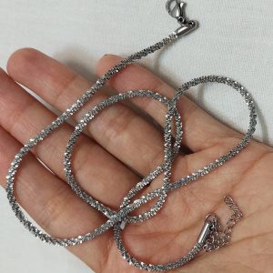 زنجیر زنانه مدل خاویاری استیل