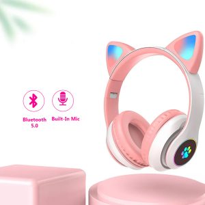 هدفون بلوتوثی طرح فانتزی گربه مدل Cat-STN-28