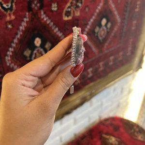 گل سینه زنانه مدل سنگ طبیعی ژئود