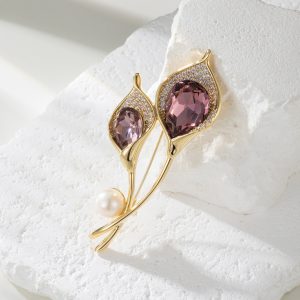 گل سینه زنانه شهر جواهر مدل SJ-BR047-PP