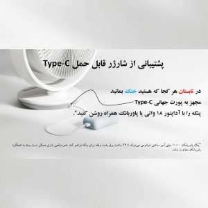 پنکه رومیزی شیائومی مدل Smart Desktop Air Circulation Fan طرح Type-C Input