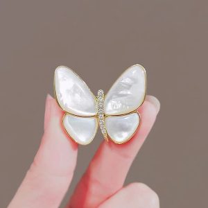 گل سینه زنانه مدل پروانه کد 00732