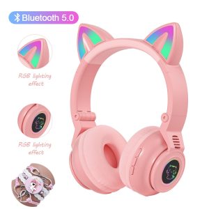 هدفون بی سیم طرح گربه ای مدل STN-26